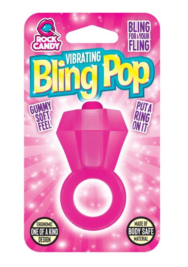 Rock Candy Vibrating Bling Pop Cock Ring Pink