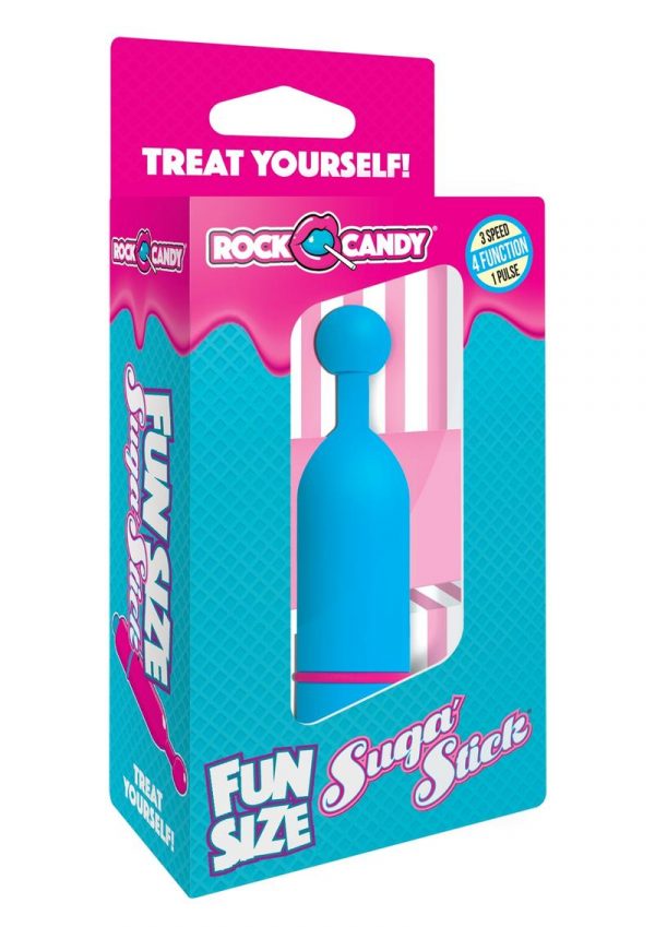 Rock Candy Fun Size Suga Stick Multi Function Bullet Splashproof Blue