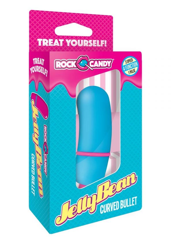 Rock Candy Jellybean Curved Bullet Multi Speed Splashproof Blue