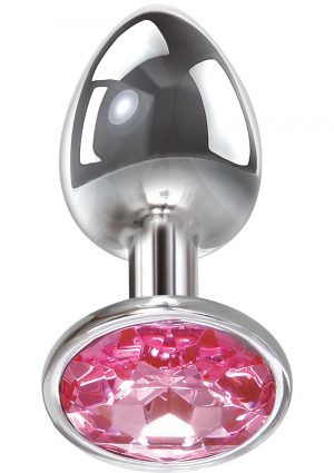 Adam and Eve Pink Gem Anal Plug Aluminum Non-Vibrating Small 2.81 Inches