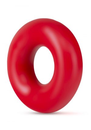 Stay Hard Donut Rings Oversized Cock Ring Red 2 Each Per Pack