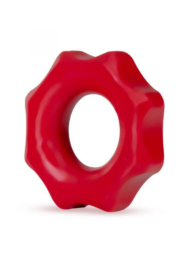 Stay Hard Nutz Cockring Silicone Non Vibrating Red