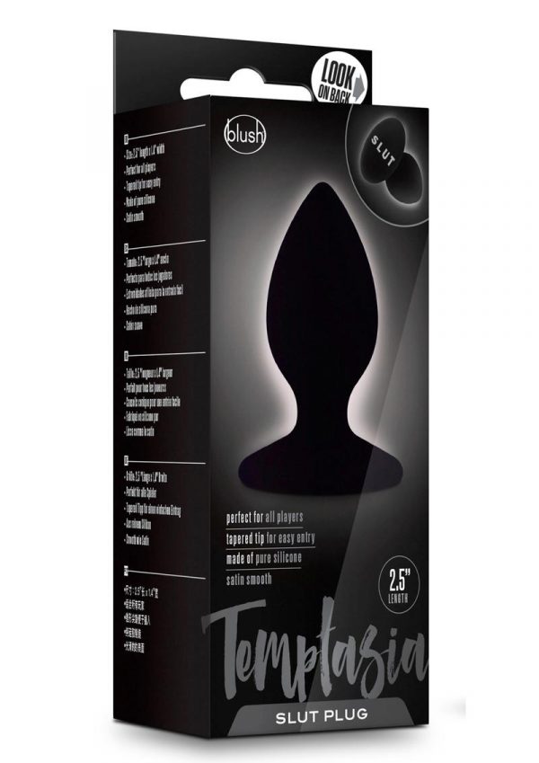 Temptasia Slut Silicone Anal Plug Black