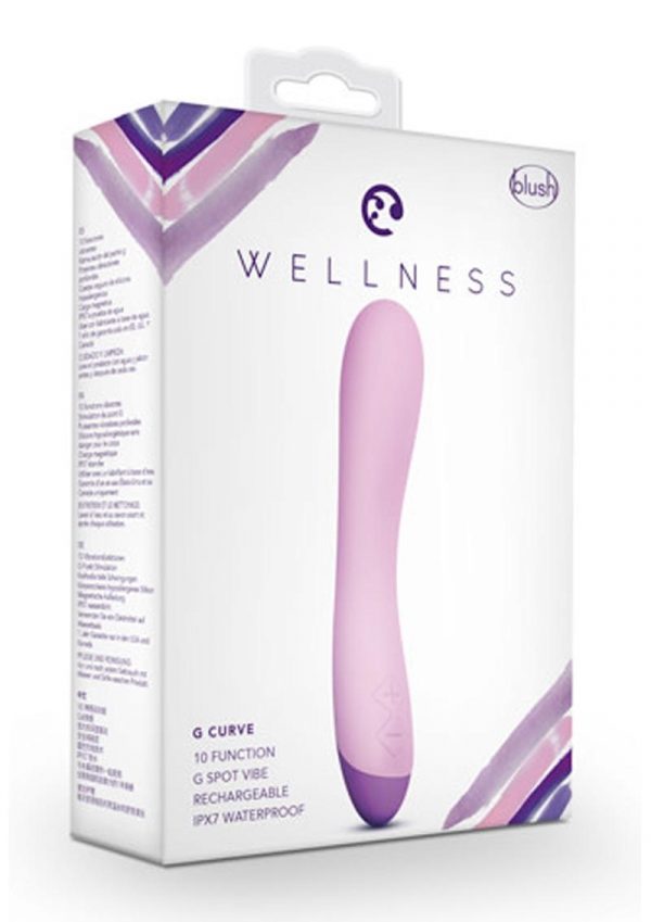 Wellness G Curve G-Spot Vibrator Multi Function Rechargeable Waterproof  Pink