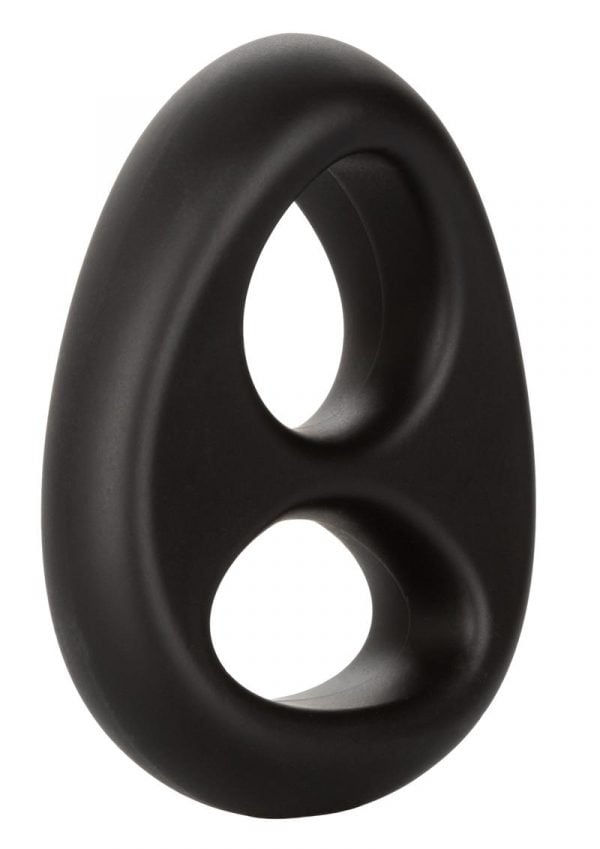 Ultra Soft Dual Silicone Cock Ring Black