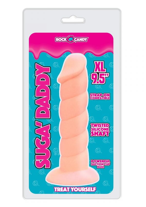 Rock Candy Suga Daddy 9.5 Dildo Non Vibrating Suction Cup Base Flesh