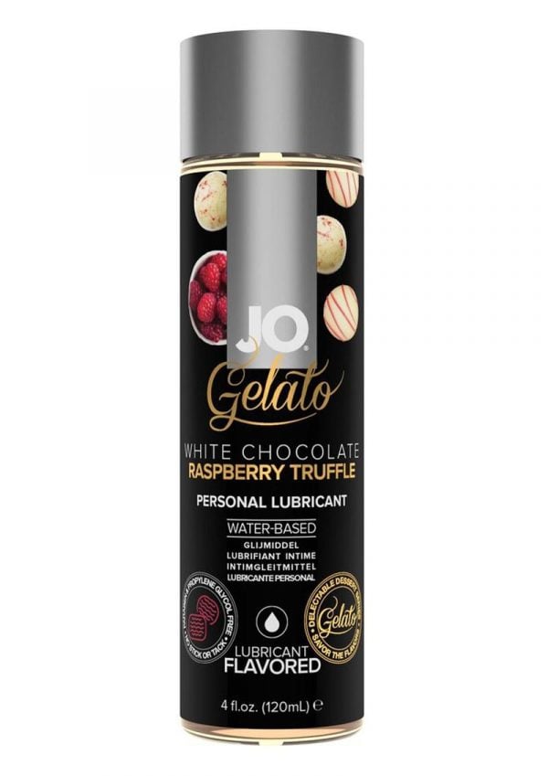 Jo Gelato Water Based  Lube White Chocolate Raspberry 4oz Bottle