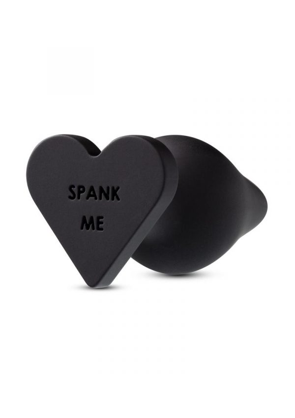 Temptasia Spank Me Silicone Anal Plug Black 3.5 Inch