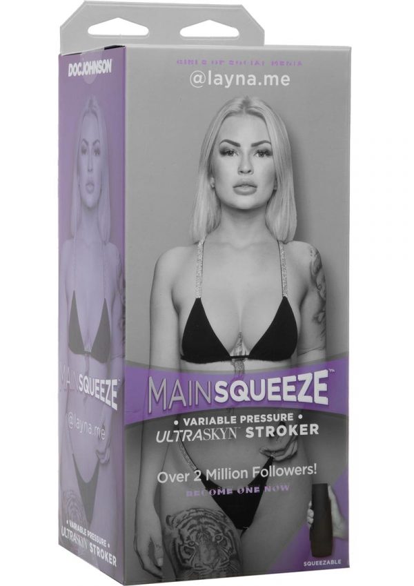 Main Squeeze Girls Of Social Media Layna Me Ultraskyn Stroker Pussy Masturbator Vanilla 8 Inch