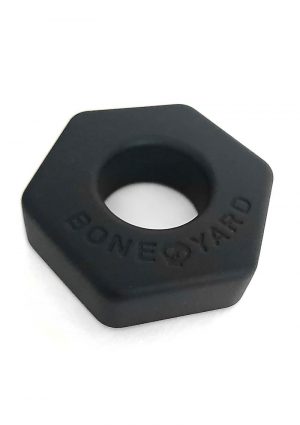 Bone Yard Bust A Nut Silicone Cock Ring Ball Stretcher Black