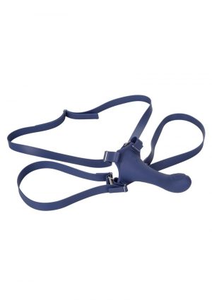 Her Royal Harness ME2 Thumper Adjustable Straps Silicone USB Rechargeable Probe Waterproof Blue 5.5 Inches