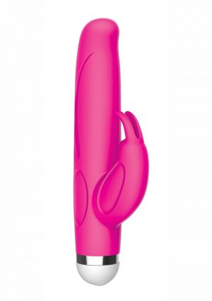 The Mini Rabbit Silicone USB Rechargeable Vibrator Waterproof Hot Pink