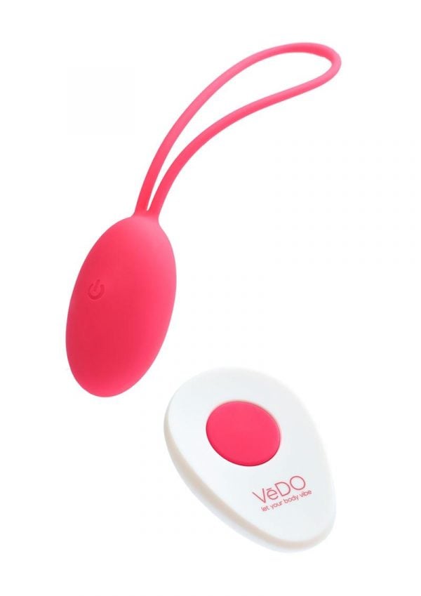 VeDO Peach Rechargeable Silicone Egg Vibrator - Foxy Pink