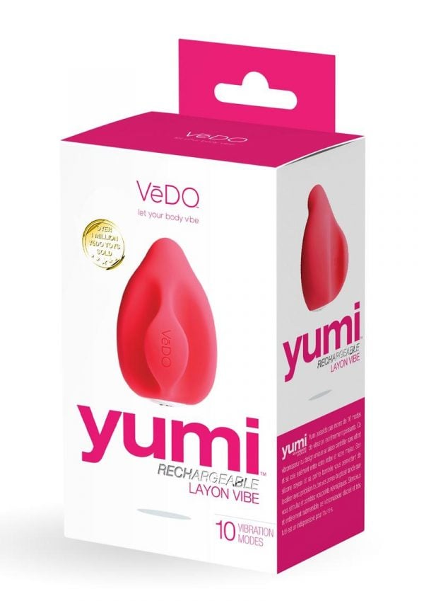 VeDO Yumi Rechargeable Silicone Layon Finger Vibrator - Foxy Pink