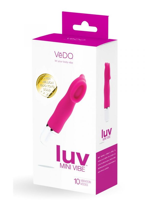 VeDO Luv Rechargeable Silicone Mini Vibrator - Foxy Pink