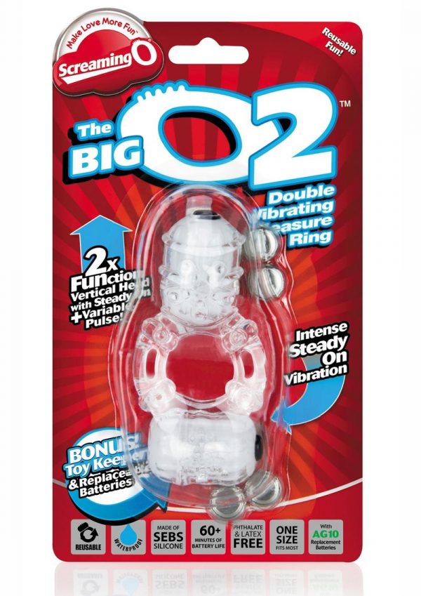 The Big O 2 Vibrating Double Ring - Clear