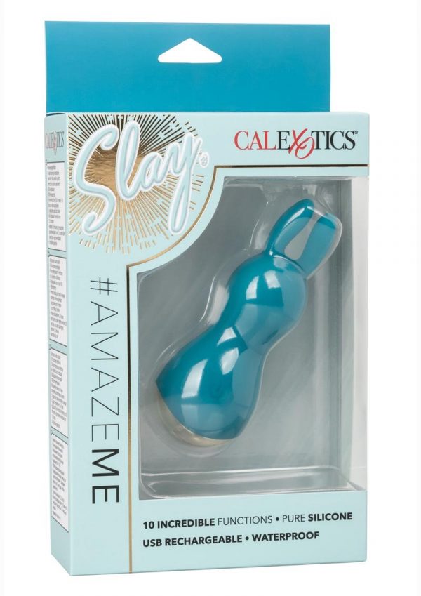 Slay #AmazeMe Silicone Rechargeable Bullet - Blue