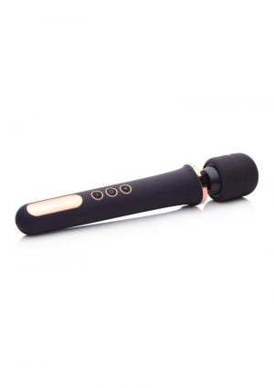 Wans Essentials Sceptor 50X Silicone Vibrating Wand Massager - Black