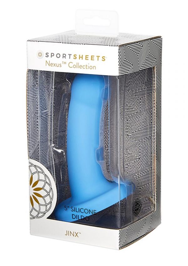 Nexus Collection By Sportsheets JINX Silicone Dildo 5in - Blue