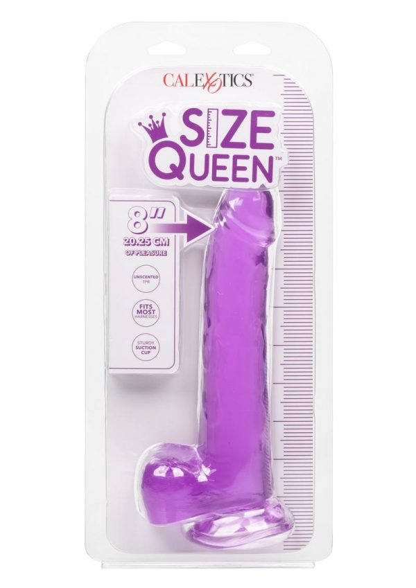 Size Queen Dildo - 8in - Purple