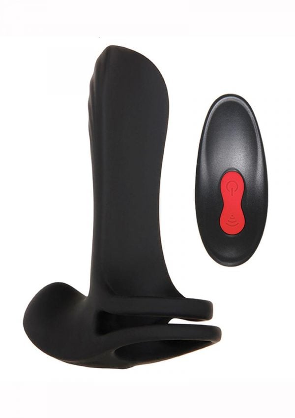 Zero Tolerance Vibrating Girth Enhancer Silicone Rechargeable Sleeve With Remote Control - Black/Red