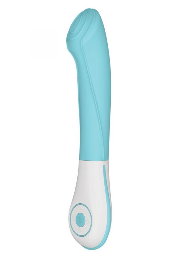 Ovo Silkskyn Rechargeable Silicone G-Spot Vibrator - Blue/White