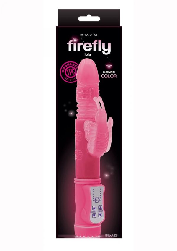 Firefly Lola Glow In The Dark Thrusting andamp; Rotating Rabbit - Pink