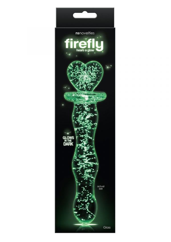 Firefly Glass Heart A Glow Probe Glow In The Dark - Clear