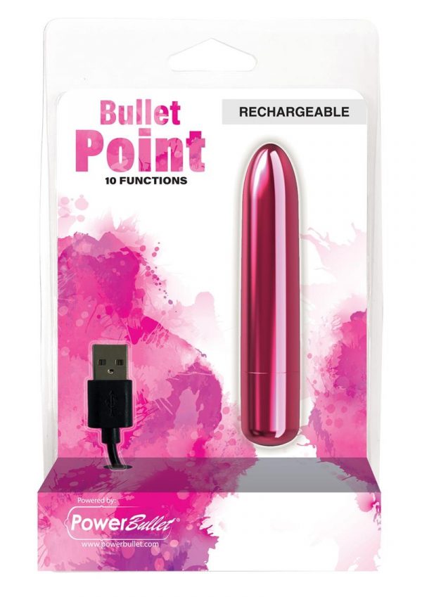 PowerBullet Bullet Point Rechargeable Vibrator - Pink