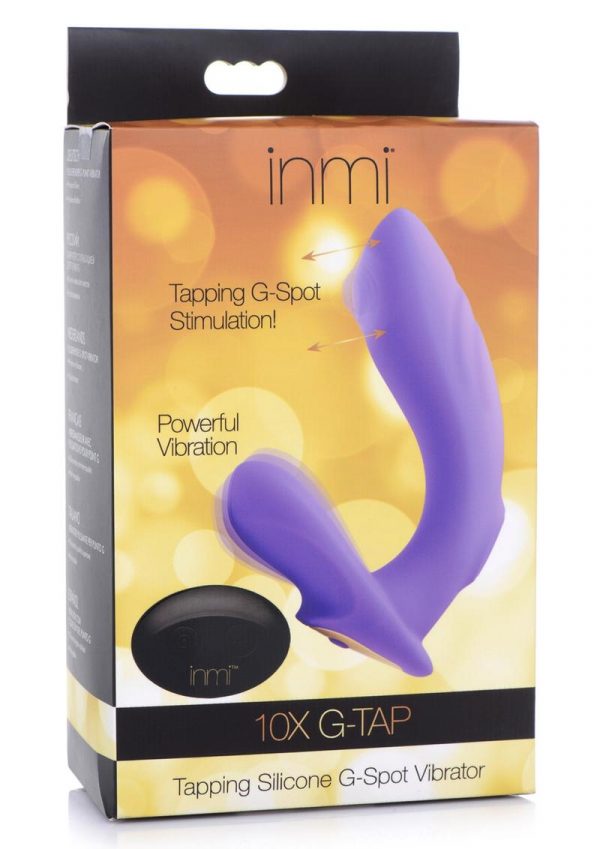Inme 10X G-Tap Tapping Rechargeable Silicone G-Spot Vibrator - Purple
