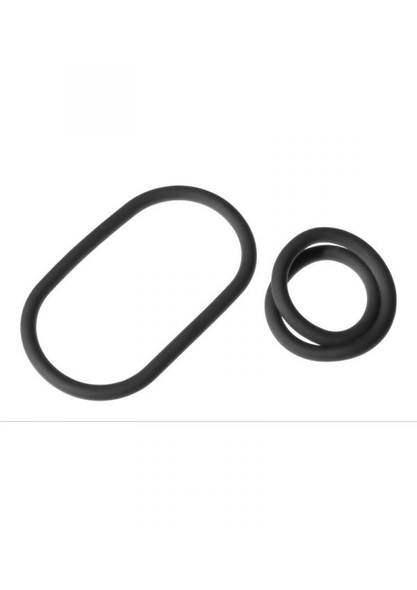 The Xplay Silicone Thin Wrap Ring 9in (2 Pack) - Black