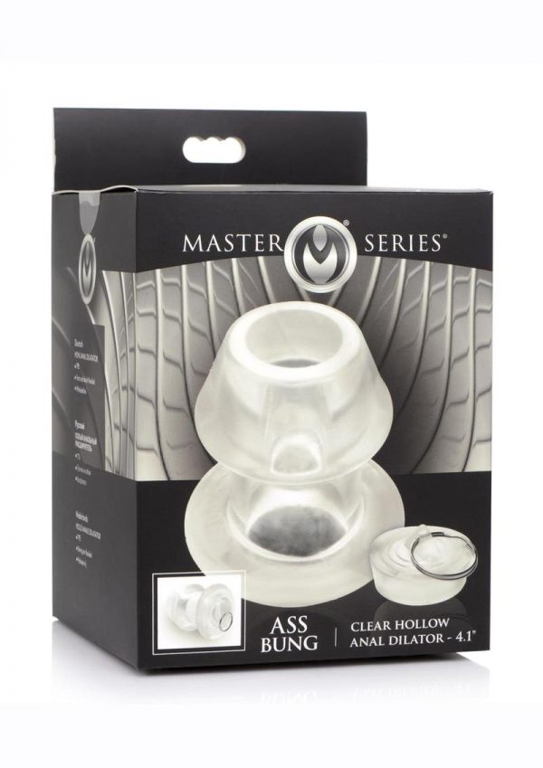 Master Series Ass Bung Clear Hollow Anal Dilator 4.1in - XLarge