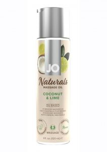 JO Naturals Coconut andamp; Lime Massage Oil 4oz