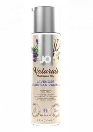 JO Naturals Lavender andamp; Tahitian Vanilla Massage Oil 4oz