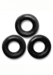 Oxballs Fat Willy Jumbo Cock Ring (3 Pack) - Black