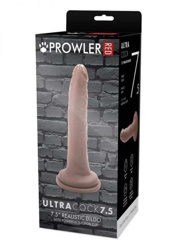 Prowler Red Ultra Cock Realistic Dildo 7.5in - Caramel