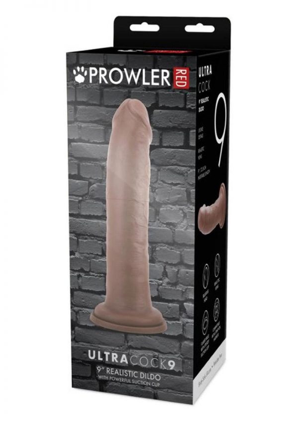Prowler Red Ultra Cock Realistic Dildo 9in - Caramel