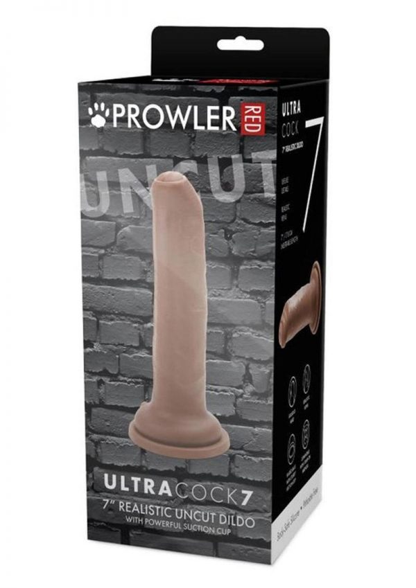 Prowler Red Uncut Ultra Cock Realistic Dildo 7in - Caramel
