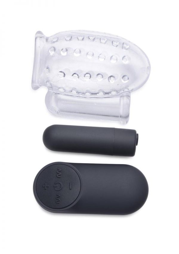 Trinity 4 Men Rechargeable Bullet Penis Head Teaser with Remote Control - Clear