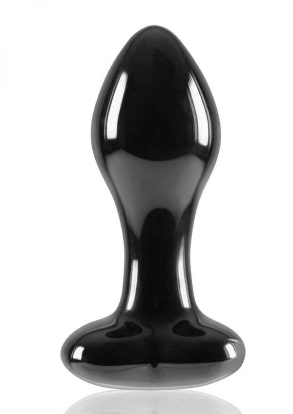 Crystal Premium Glass Heart Probe - Black