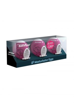 Satisfyer Masturbator Egg 3 Pack Set (Bubble) - Purple