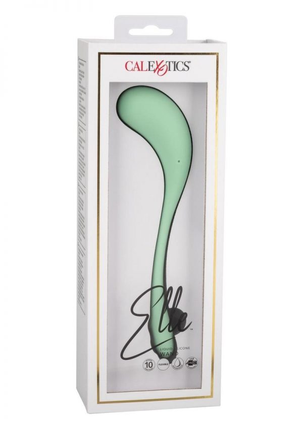 Elle Liquid Silicone Wand Rechargeable Vibrator - Green