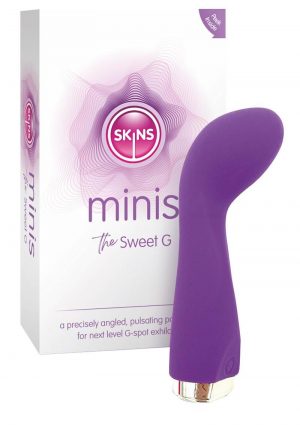 Skins Mini`s The Sweet G Silicone Vibrator - White/Purple