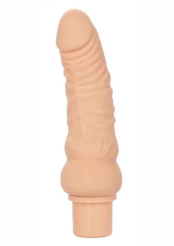 Rechargeable Power Stud Curvy Silicone Vibrator - Ivory