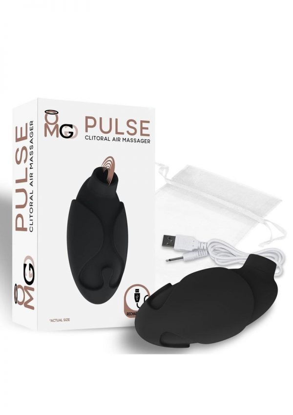 OMG Pulse Rechargeable Silicone Clitoral Air Massager - Black