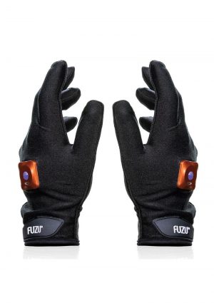 The Fuzu Vibrating Rechargeable Massage Gloves - Black
