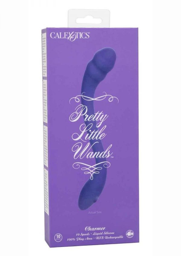 Pretty Little Wands Charmer Rechargeable Silicone Vibrator - Purple