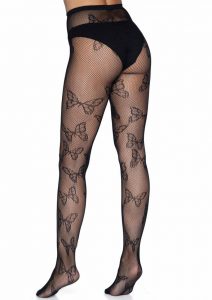 Leg Avenue Butterfly Net Tights - O/S - Black