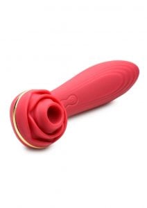 Bloomgasm Passion Petals 10X Rechargeable Silicone Rose Vibrator - Red