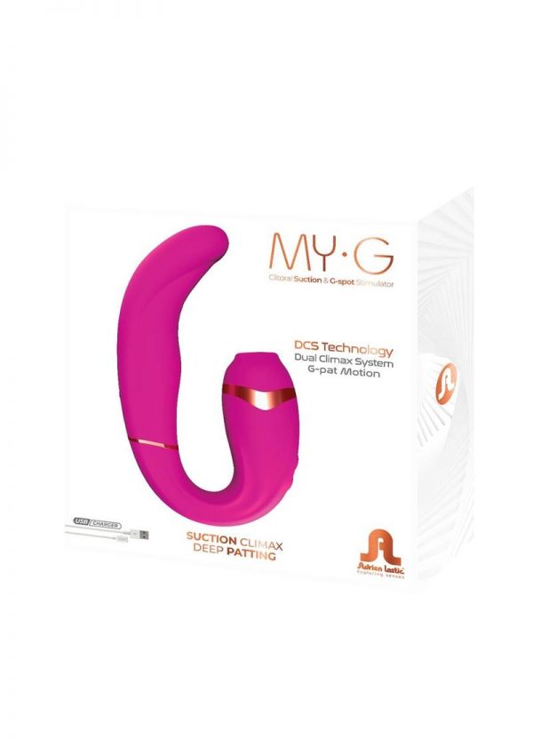 My G Rechargeable Silicone Double Stimulation Vibrator - Magenta